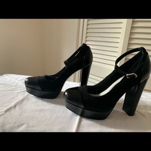Alice and Olivia suede platform Mary Janes 6.5